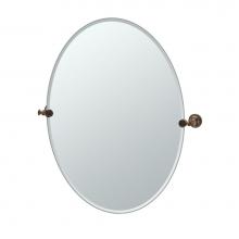Gatco 4039LG - Tavern 32'' H Frameless Oval Mirror, Bronze