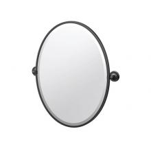 Gatco 5079MXF - Designer II 27.5''H Framed Oval Mirror Matte Black