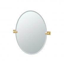 Gatco 4069 - Elevate 26.5''H Oval Mirror Brushed Brass