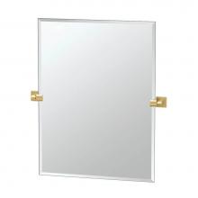 Gatco 4069S - Elevate 31.5''H Rectangle Mirror Brass