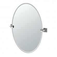 Gatco 4079 - Elevate 26.5''H Oval Mirror Satin Nickel