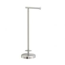 Gatco 1448SN - Latitude Standing Tissue Holder with Storage 22''H, Satin Nickel