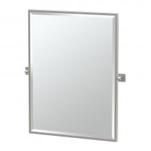 Gatco 4079FS - Elevate 32.5''H Framed Rectangle Mirror Satin Nickel
