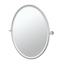 Gatco 4129FLG - Tavern 33''H Framed Oval Mirror PN