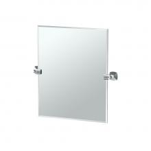Gatco 4149SM - Jewel, 24''H Frameless Rectangular Mirror, Chrome