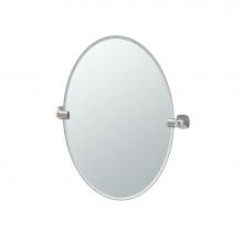 Gatco 4159 - Jewel 26.5''H Oval Mirror Satin Nickel