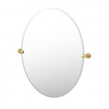 Gatco 4239LG - Latitude II 32''H Oval Mirror Brush Brass