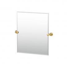 Gatco 4239SM - Latitude II 24''H Rectangle Mirror Brass