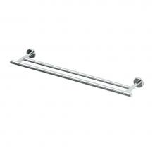 Gatco 4244 - Latitude II 24''L Double Towel Bar Chrome