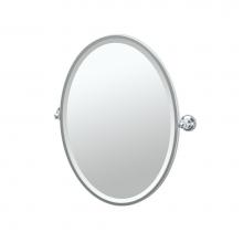 Gatco 4329F - Tiara 27.5''H Framed Oval Mirror Chrome