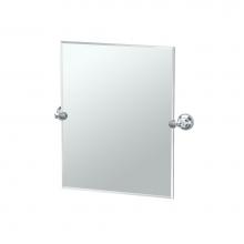 Gatco 4329SM - Tiara 24''H Frameless Rectangular Mirror, Chrome
