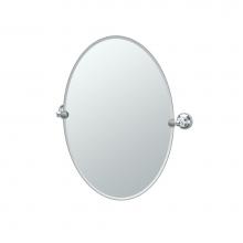 Gatco 4329 - Tiara 26.5''H Frameless Oval Mirror, Chrome