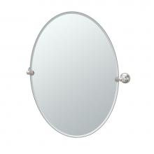 Gatco 4339LG - Tiara 32''H Oval Mirror Satin Nickel