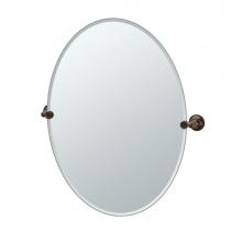 Gatco 4349LG - Tiara 32''H Frameless Oval Mirror Bronze