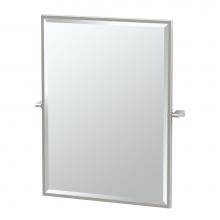 Gatco 4389FS - Bleu 32.5''H Framed Rectangle Mirror, Satin Nickel