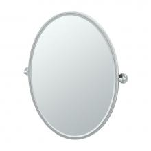 Gatco 4419FLG - Cafe 33''H Framed Oval Mirror Chrome
