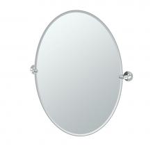 Gatco 4419LG - Cafe 32''H Frameless Oval Mirror Chrome