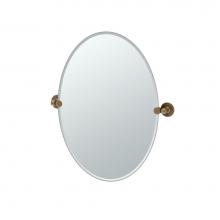 Gatco 4439 - Cafe 26.5''H Frameless Oval Mirror Bronze