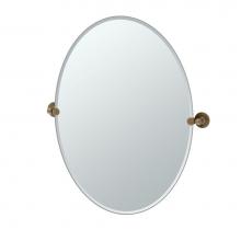 Gatco 4439LG - Cafe 32''H Frameless Oval Mirror Bronze