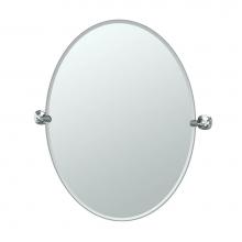 Gatco 4619LG - Lucerne 32'' H Frameless Oval Mirror, Chrome