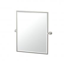 Gatco 4649FSM - Glam 25''H Framed Rectangle Mirror SN