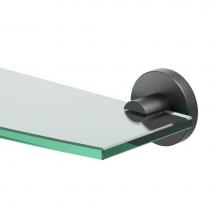 Gatco 4666MX - Reveal Glass Shelf Matte Black
