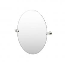 Gatco 4679 - Reveal 26.5''H Oval Mirror Satin Nickel