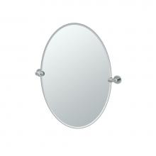 Gatco 4689 - Channel 26.5''H Oval Mirror Chrome