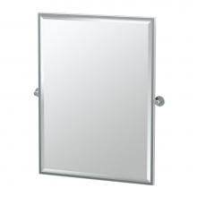 Gatco 4689FS - Channel 32.5''H Framed Rect Mirror Chrome