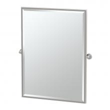 Gatco 4699FS - Channel 32.5''H Framed Rectangle Mirror, Satin Nickel