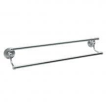 Gatco 5229 - Marina 24'' L Double Towel Bar, Chrome