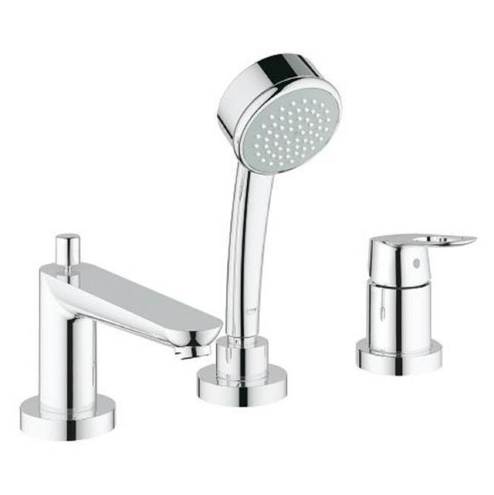 3-Hole Single-Handle Deck Mount Roman Tub Faucet with 2.0 GPM Hand Shower