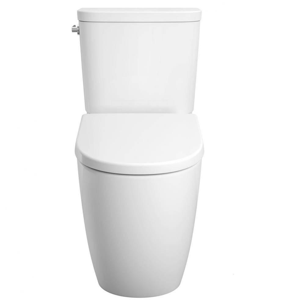 Two-piece Right height Elongated Toilet with seat, Left-Hand Trip Lever