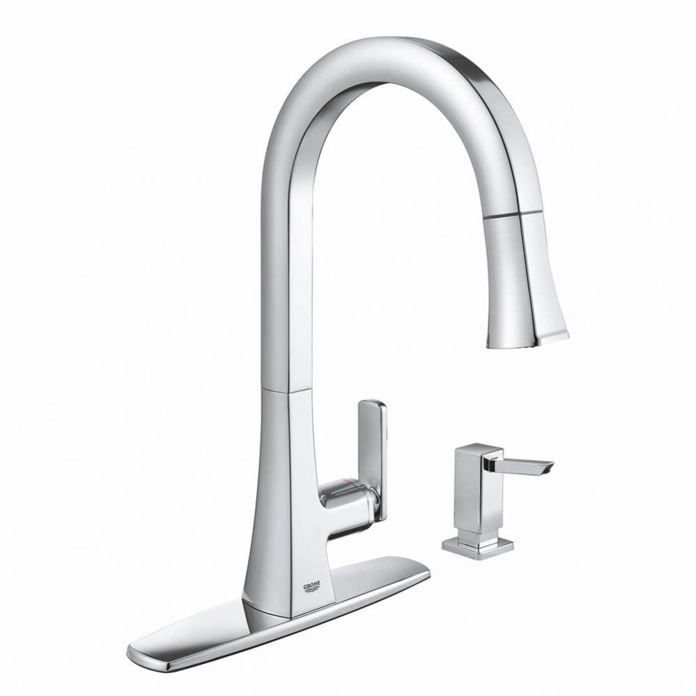 Single-Handle Pull Down Kitchen Faucet Dual Spray 1.75 GPM