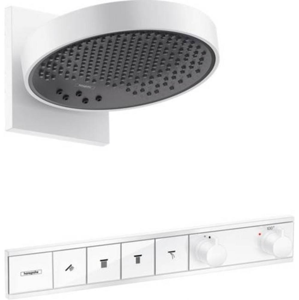 Rainfinity Showerhead 250 3-Jet, 2.5 GPM with RainSelect Thermostatic Trim for 4 Functions in Matt