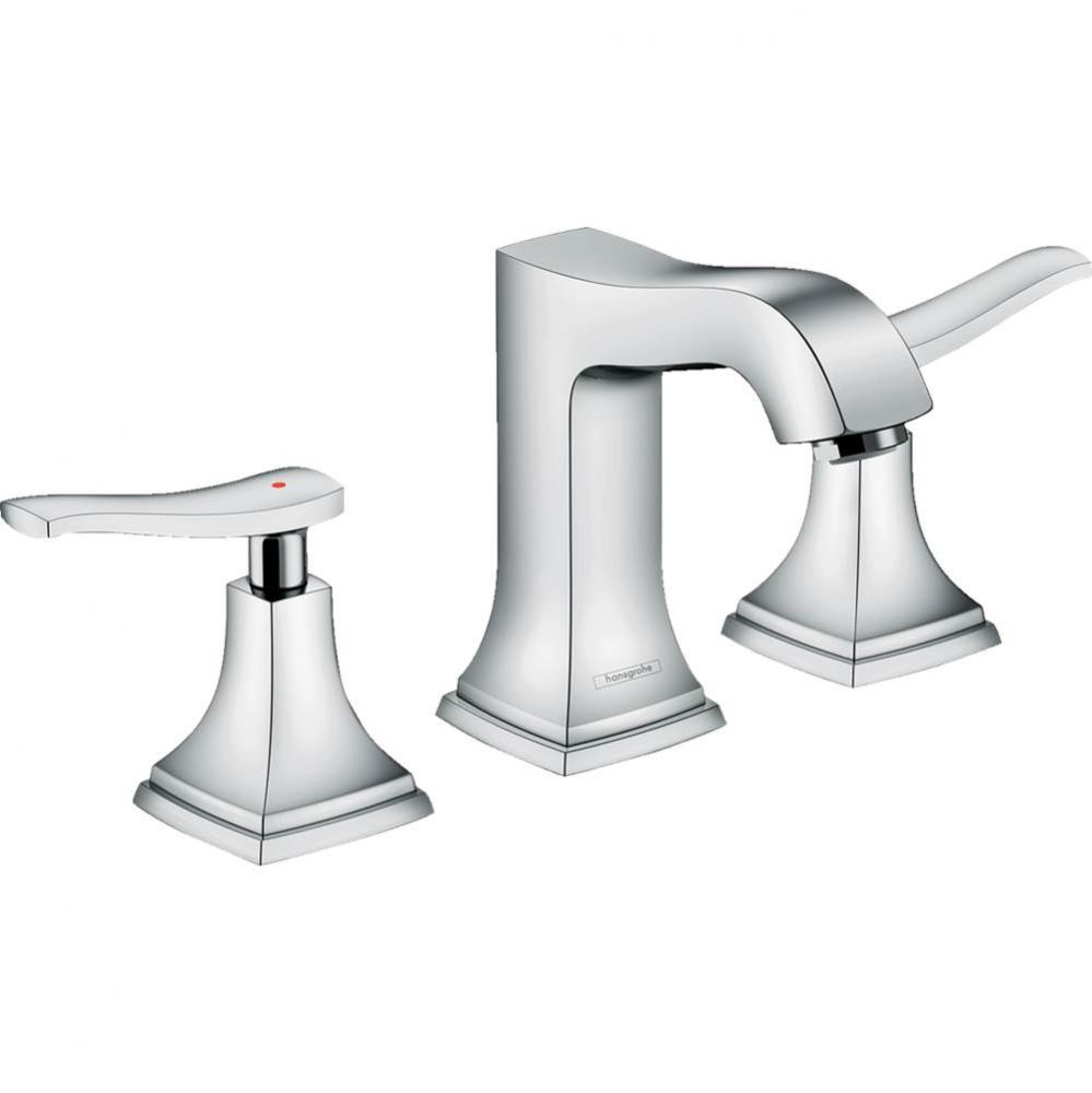 Metropol Classic Widespread Faucet 110 with Lever Handles and Pop-Up Drain, 0.5 GPM in Chrome