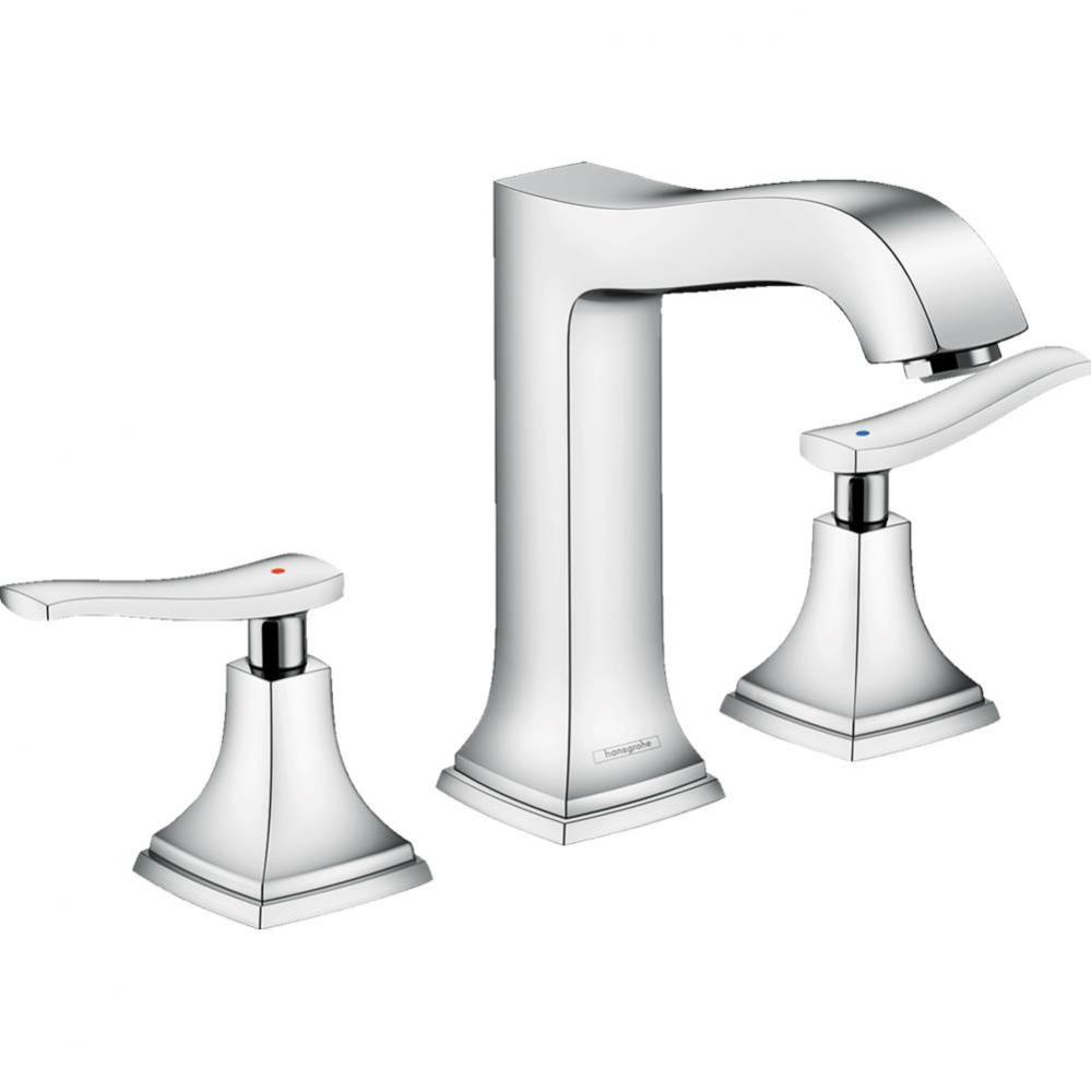 Metropol Classic Widespread Faucet 160 with Lever Handles and Pop-Up Drain, 1.2 GPM in Chrome