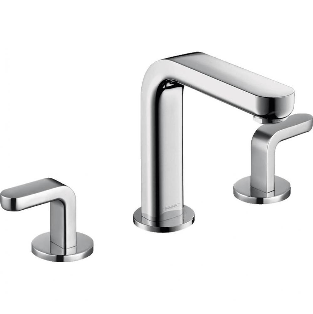 Metris S Widespread Faucet 100 with Lever Handles and Pop-Up Drain, 0.5 GPM in Chrome
