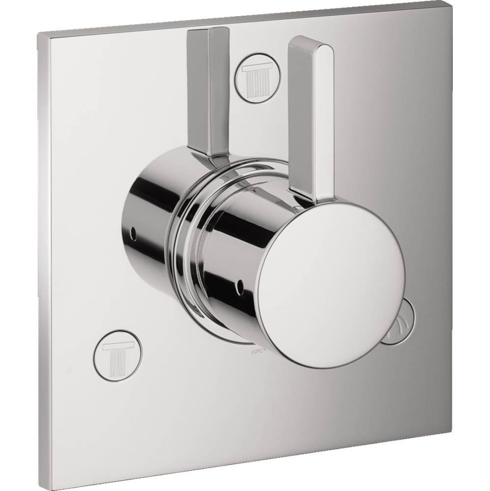 Ecostat Diverter Trim Square Trio/Quattro in Chrome