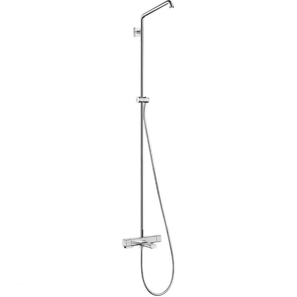 Croma E Showerpipe with Tub Filler without Shower Components in Chrome
