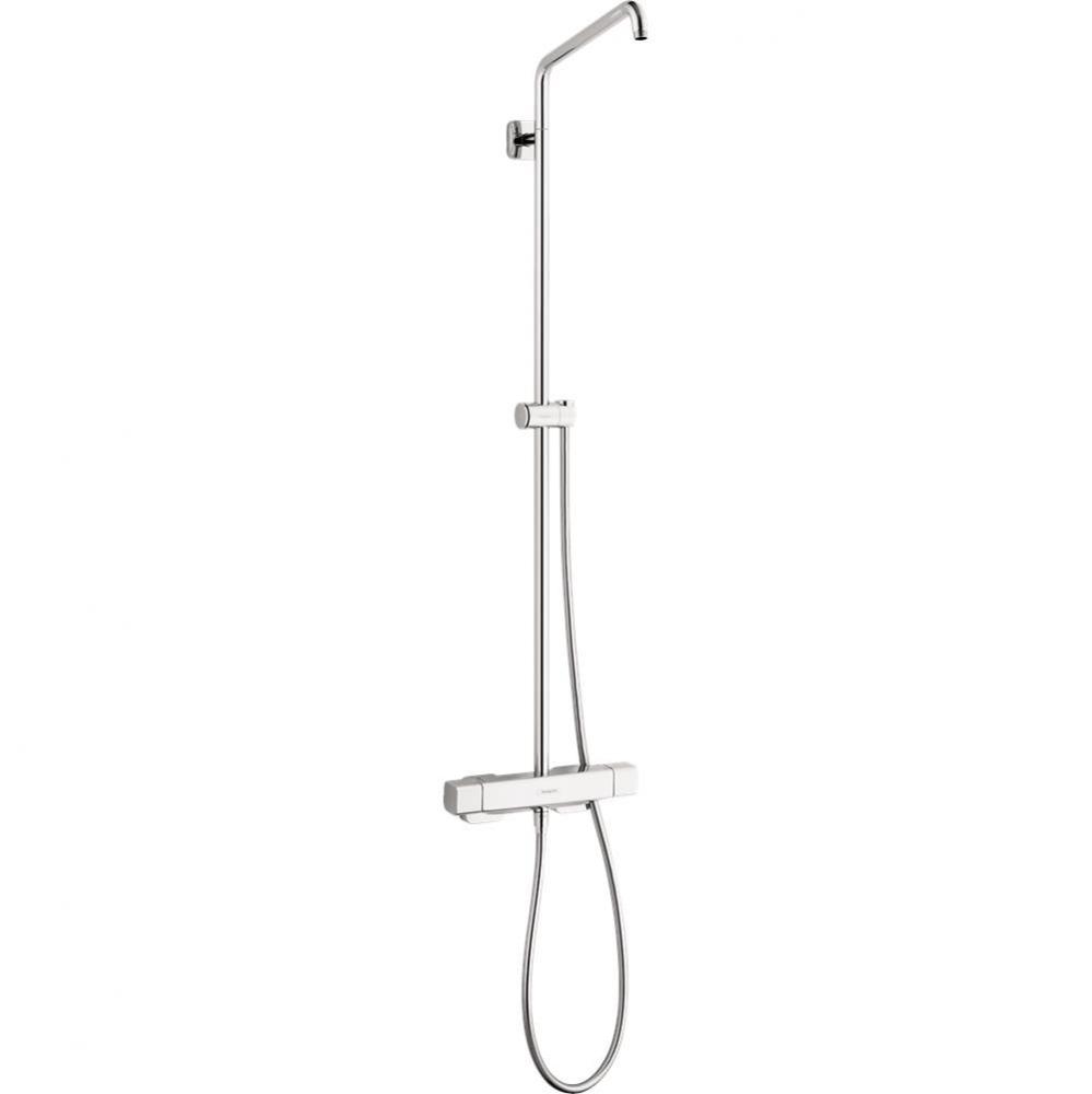 Croma E Showerpipe without Shower Components in Chrome