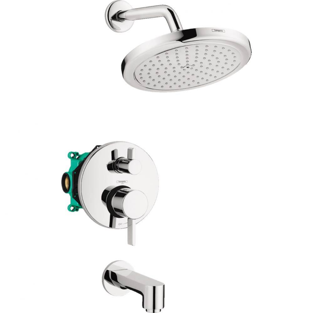 Croma Pressure Balance Tub/Shower Set with Rough, 2.0 GPM  in Chrome