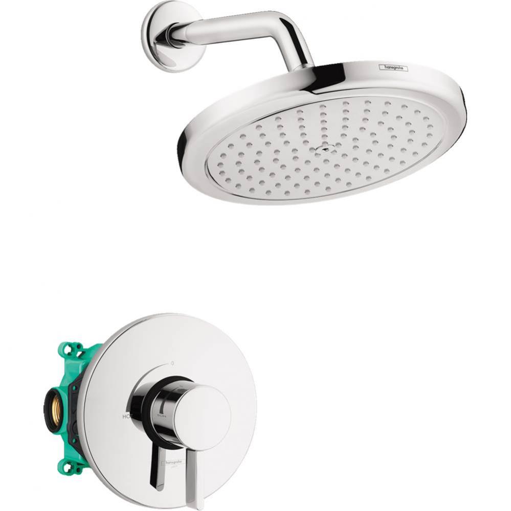 Croma Pressure Balance Shower Set with Rough, 2.0 GPM  in Chrome
