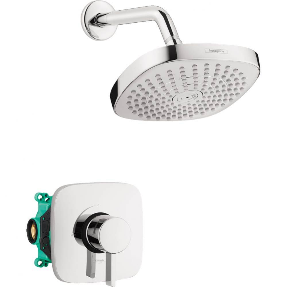 Croma Select E Pressure Balance Shower Set with Rough, 2.0 GPM  in Chrome