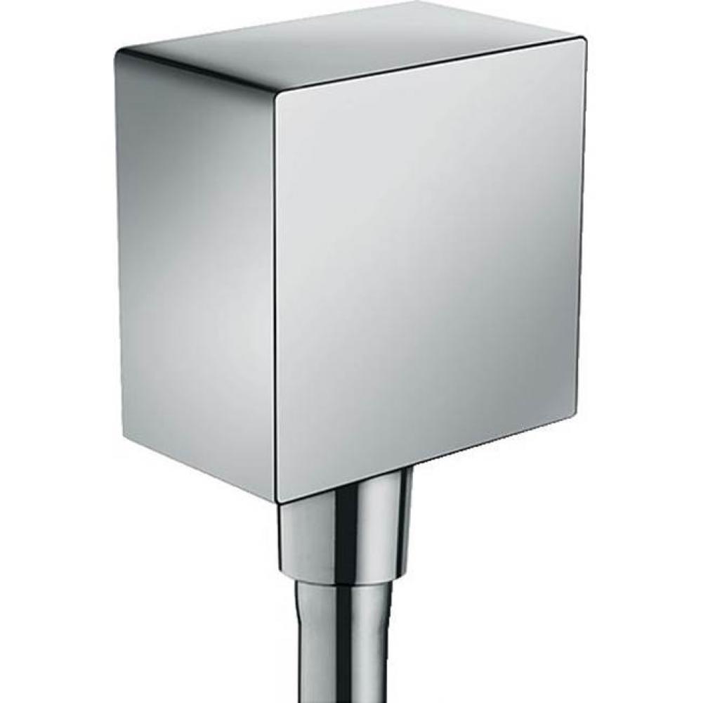 FixFit Wall Outlet Square with Check Valves in Chrome