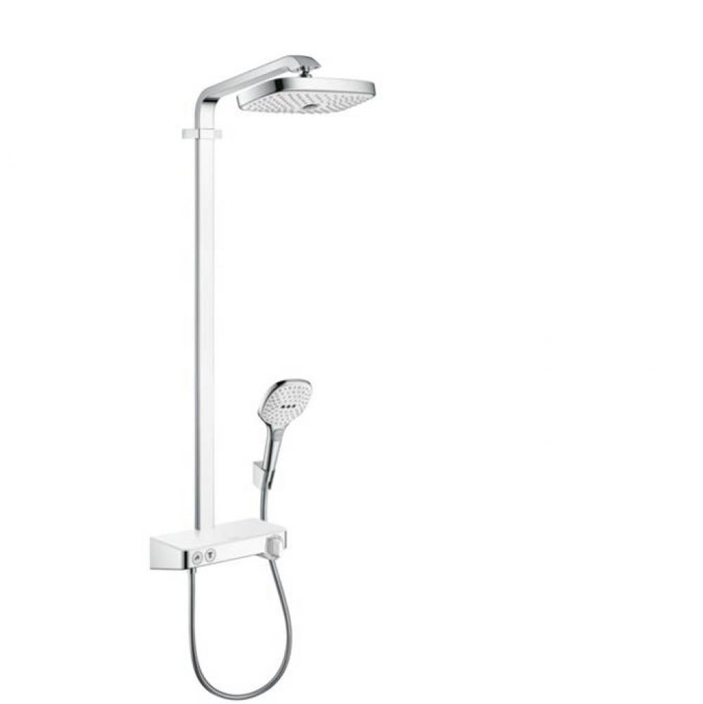 Raindance Select E Showerpipe 300 with Select Shower Controls, 2.0 GPM in White / Chrome
