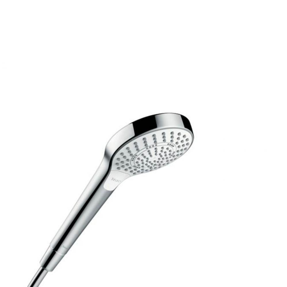 Croma Select S Handshower 110 3-Jet, 2.0 GPM in White / Chrome