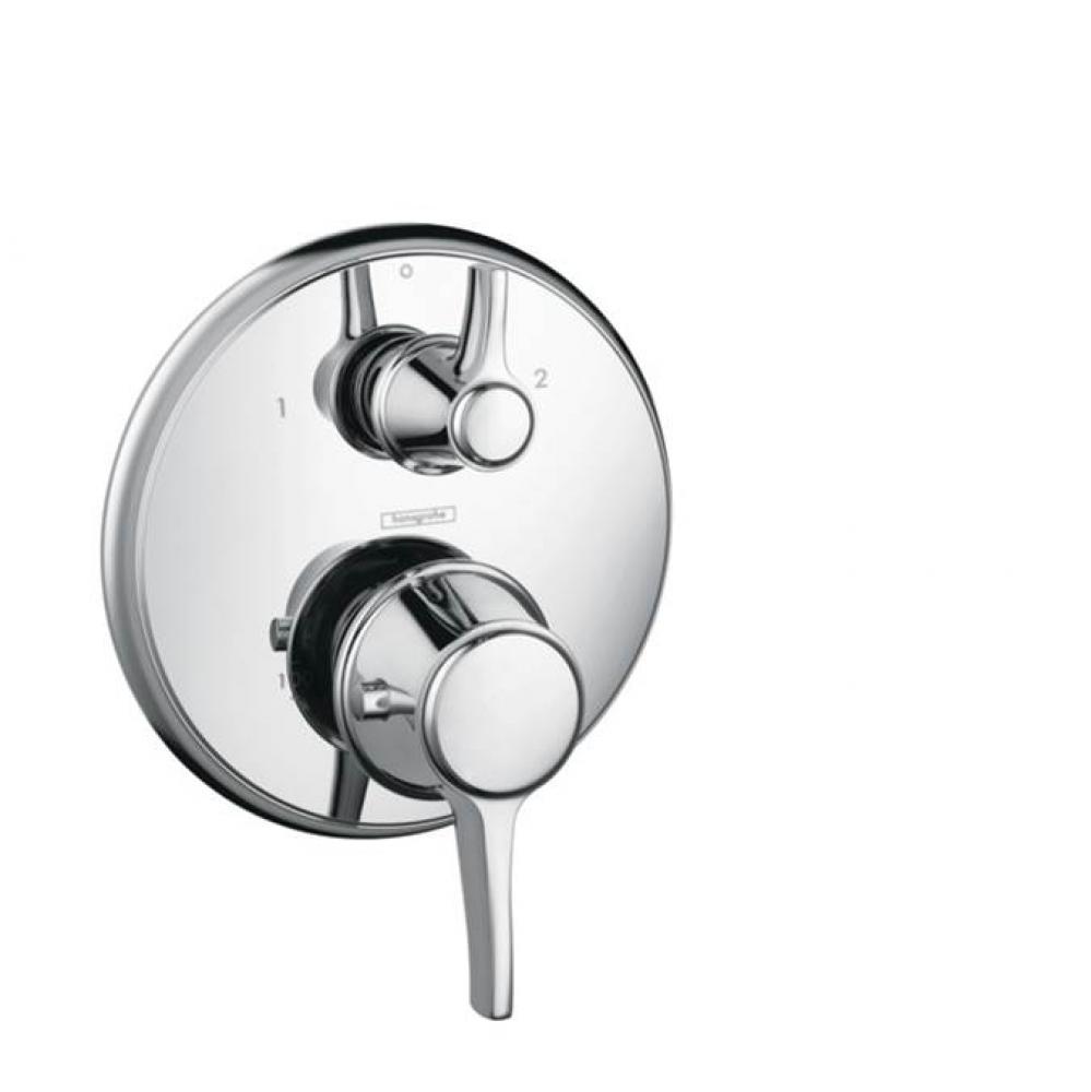 Ecostat Classic Thermostatic Trim with Volume Control and Diverter, Round in Chrome