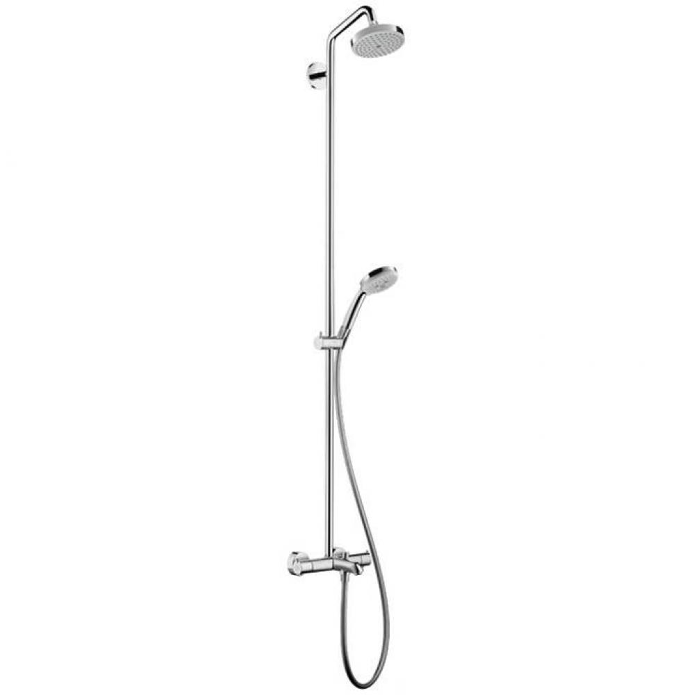 Croma Showerpipe 150 1-Jet with Tub Filler, 2.0 GPM in Chrome