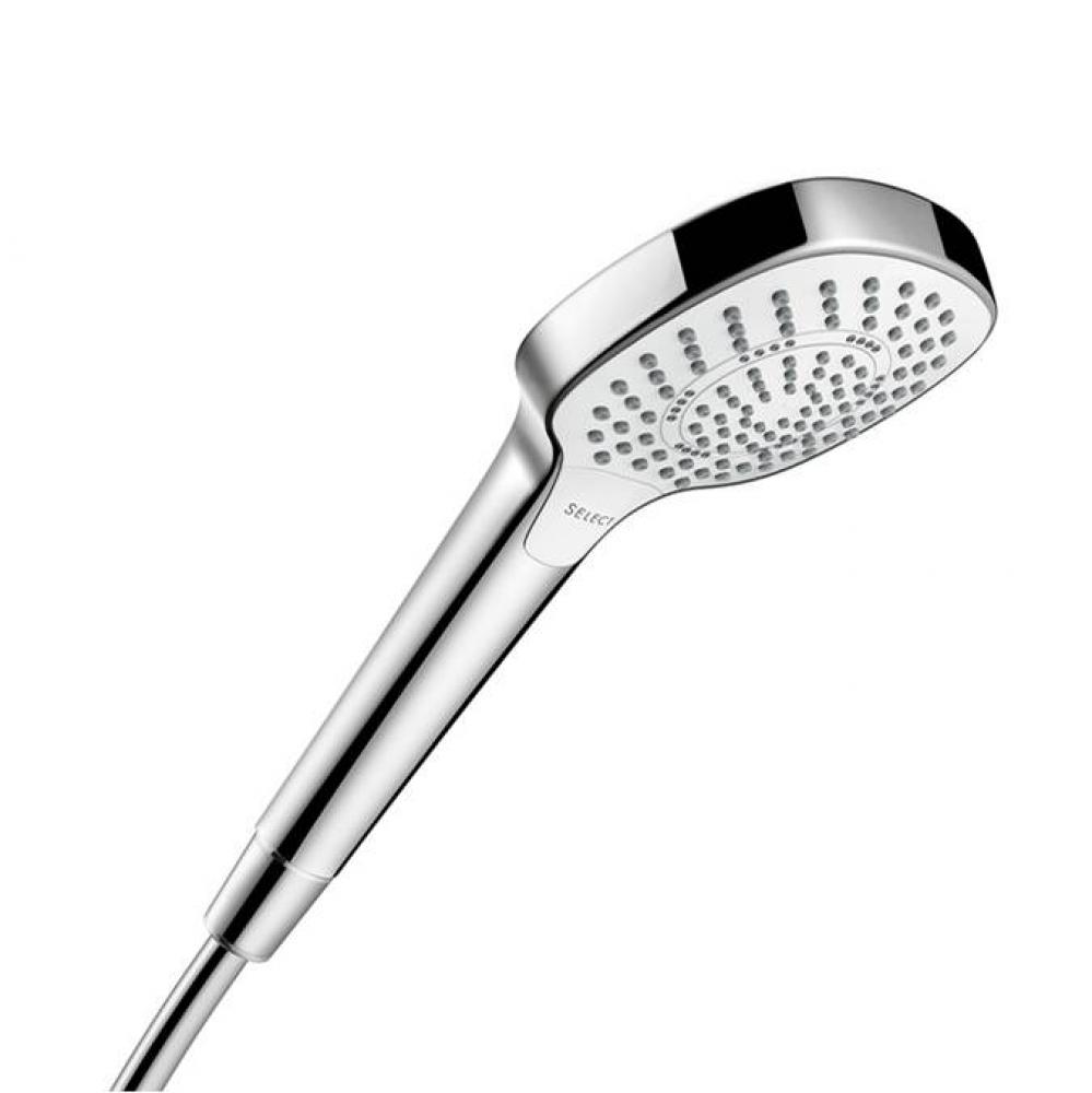 Croma Select E Handshower 110 3-Jet, 1.75 GPM in White / Chrome